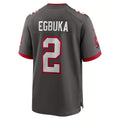 TB.Buccaneers #2 Emeka Egbuka Pewter Alternate Game Player Football Jersey MAROU