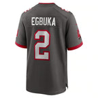 TB.Buccaneers #2 Emeka Egbuka Pewter Alternate Game Player Football Jersey MAROU