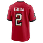 TB.Buccaneers #2 Emeka Egbuka Red Team 50th Season Game Jersey