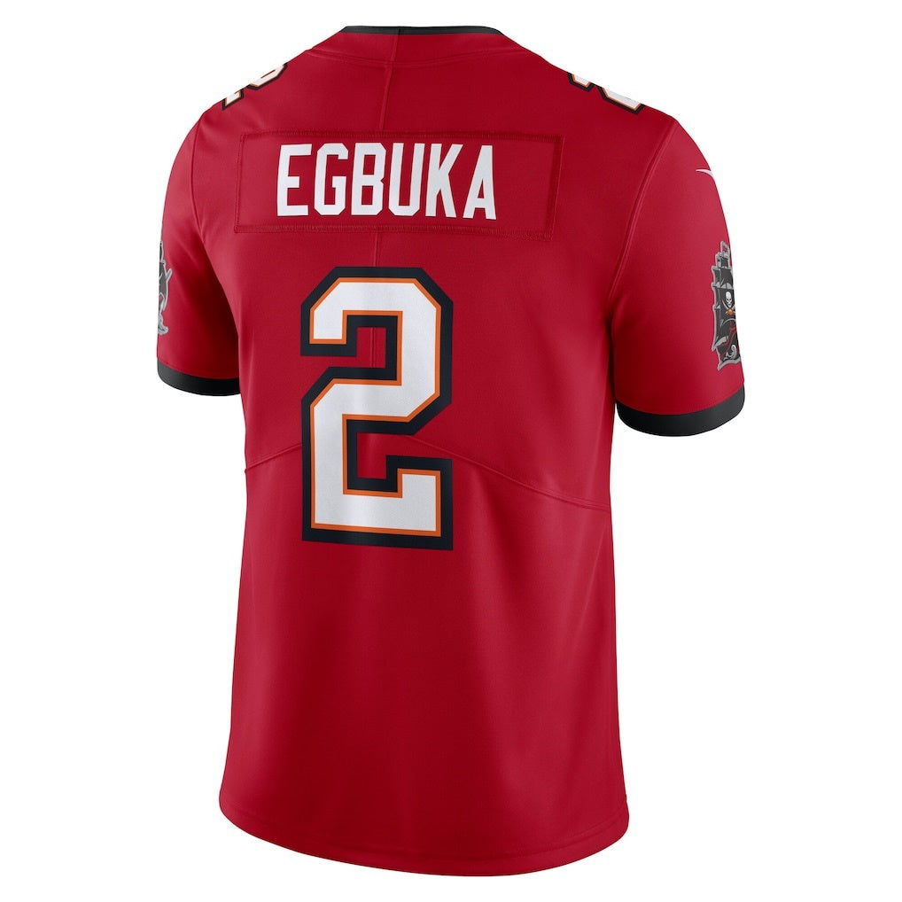 TB.Buccaneers #2 Emeka Egbuka Red Vapor Untouchable Stitched Limited Football Jersey