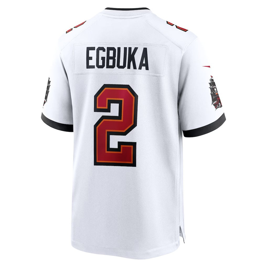 TB.Buccaneers #2 Emeka Egbuka White 50th Season Game Jersey