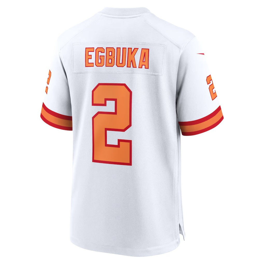 TB.Buccaneers #2 Emeka Egbuka '76 White Alternate 50th Season Game Jersey