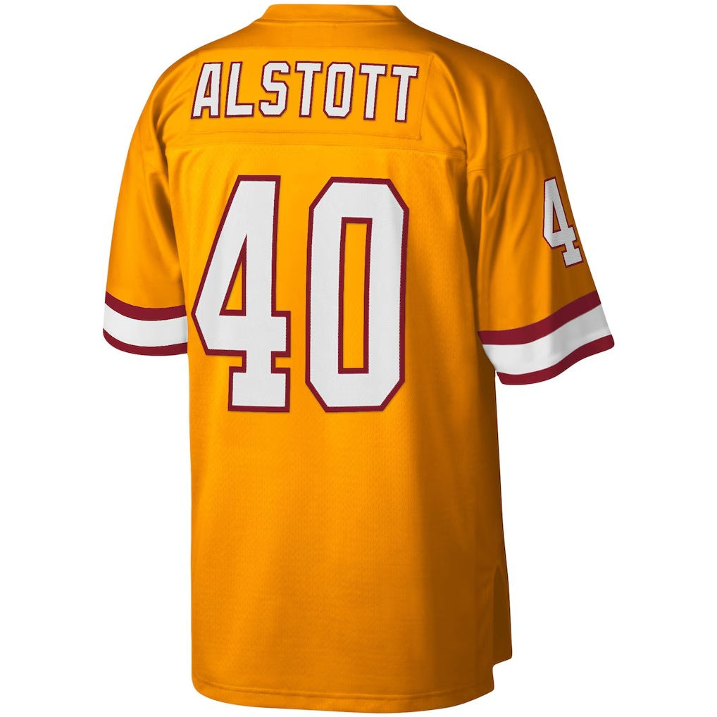 TB.Buccaneers #40 Mike Alstott Mitchell & Ness Orange Big & Tall Retired Player Replica Jersey