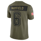 TB.Buccaneers #6 Baker Mayfield Olive 2025 Salute to Service Limited Jersey