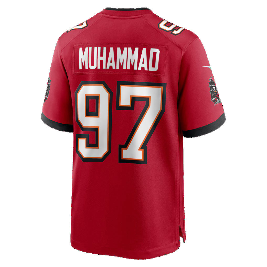 TB.Buccaneers #97 Al-Quadin Muhammad Red Team Game Stitched Football Jersey