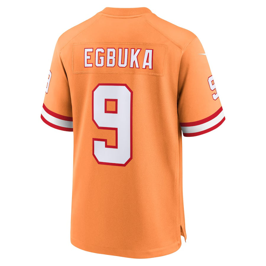 TB.Buccaneers #9 Emeka Egbuka Creamsicle 50th Season Game Stitched Football Jersey