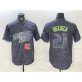 Tampa Bay Rays #21 Jonny DeLuca Number Charcoal 2024 City Connect Limited Stitched Baseball Jersey