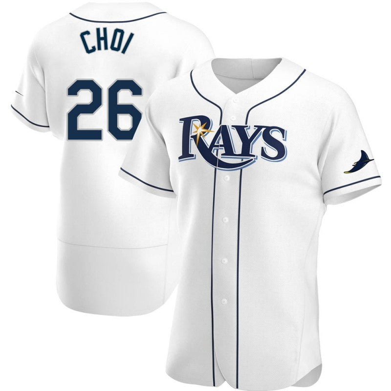 Tampa Bay Rays #26 Ji-Man Choi White Home Baseball Jersey