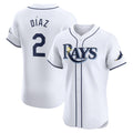 Tampa Bay Rays #2 Yandy Diaz White Home Elite Player Baseball Jersey