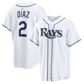 Tampa Bay Rays #2 Yandy Díaz White Home Replica Baseball Jersey