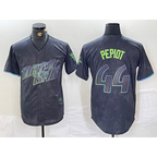 Tampa Bay Rays #44 Ryan Pepiot Charcoal 2024 City Connect Limited Cool Baseball Jersey