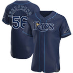 Tampa Bay Rays #56 Randy Arozarena Navy Alternate Baseball Jersey