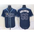 Tampa Bay Rays #56 Randy Arozarena Navy Blue Stitched Cool Baseball Jersey