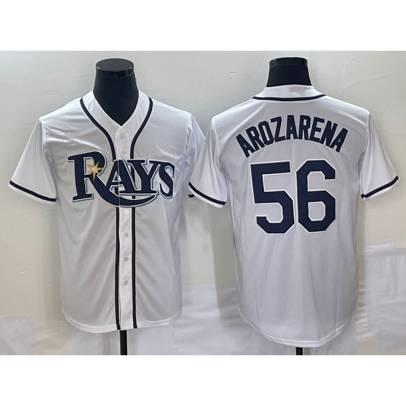 Tampa Bay Rays #56 Randy Arozarena White Stitched Cool Baseball Jersey