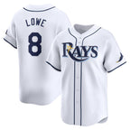 Tampa Bay Rays #8 Brandon Lowe White Home Limited Player Baseball Jersey