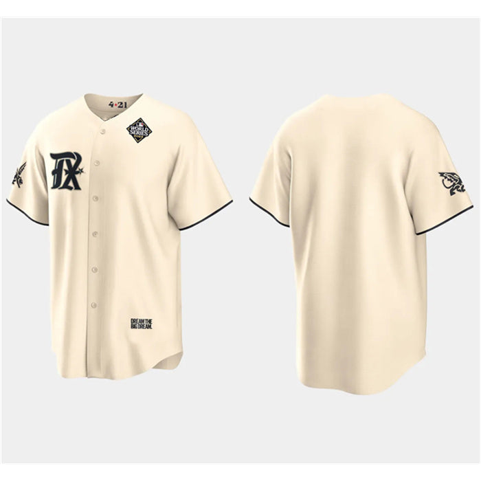 Texas Rangers Blank Cream 2023 World Series City Connect Stitched Baseball Jersey