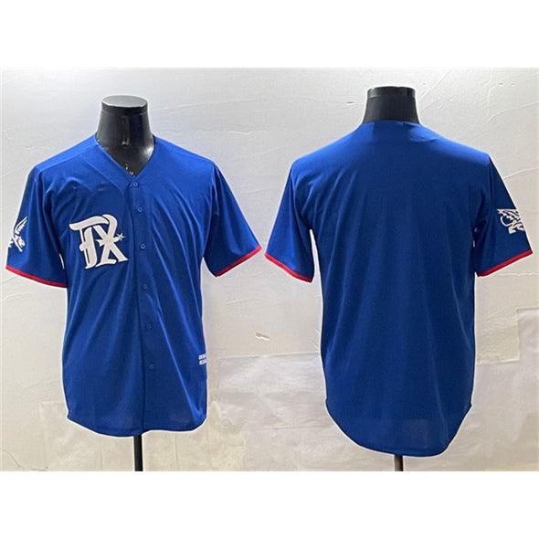 Texas Rangers Blank Royal City Connect Stitched Baseball Jersey