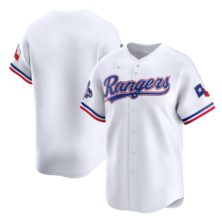 Texas Rangers Blank White 2023 World Series Champions Stitched Baseball Jersey