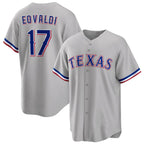 Texas Rangers #17 Nathan Eovaldi Gray Cool Base Stitched Baseball Jersey