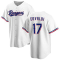 Texas Rangers #17 Nathan Eovaldi White Cool Base Stitched Baseball Jersey