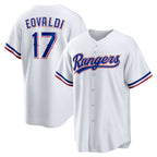 Texas Rangers #17 Nathan Eovaldi White Home Replica Player Baseball Jersey