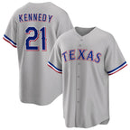 Texas Rangers #21 Ian Kennedy Gray Cool Base Stitched Baseball Jersey