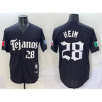 Texas Rangers #28 Jonah Heim Black Gothic Mexico 2025 Vapor Premier Limited Stitched Baseball Jersey