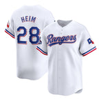 Texas Rangers #28 Jonah Heim White 2023 World Series Champions Stitched Baseball Jersey