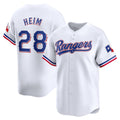 Texas Rangers #28 Jonah Heim White Home Limited Player Baseball Jersey
