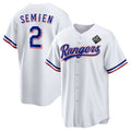 Texas Rangers #2 Marcus Semien 2023 White World Series Stitched Baseball Jersey