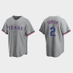 Texas Rangers #2 Marcus Semien Gray Cool Base Stitched Baseball Jersey