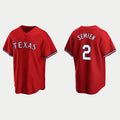 Texas Rangers #2 Marcus Semien Red Cool Base Stitched Baseball Jersey