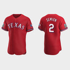 Texas Rangers #2 Marcus Semien Red Flex Base Stitched Baseball Jersey