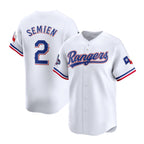 Texas Rangers #2 Marcus Semien White 2023 World Series Champions Stitched Baseball Jersey
