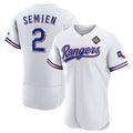 Texas Rangers #2 Marcus Semien White 2023 World Series Flex Base Stitched Baseball Jersey