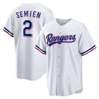 Texas Rangers #2 Marcus Semien White Home Replica Player Baseball Jersey