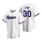 Texas Rangers #30 Nathaniel Lowe White Cool Base Stitched Baseball Jersey