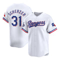 Texas Rangers #31 Max Scherzer White 2023 World Series Champions Stitched Baseball Jersey