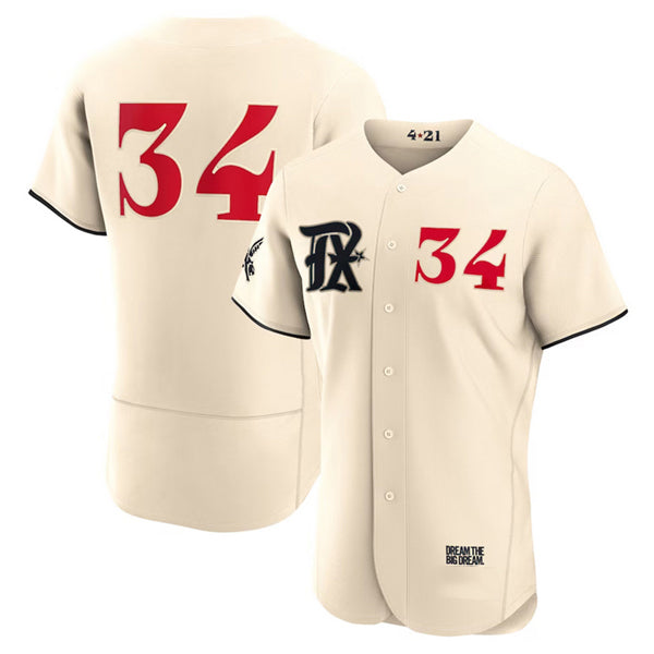 Texas Rangers #34 Nolan Ryan Cream 2023 City Connect Flex Base Stitched Baseball Jersey