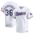 Texas Rangers #36 Wyatt Langford White Home Limited Player Baseball Jersey