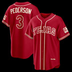 Texas Rangers #3 Joc Pederson Red 2026 City Connect Stadium Baseball Jersey