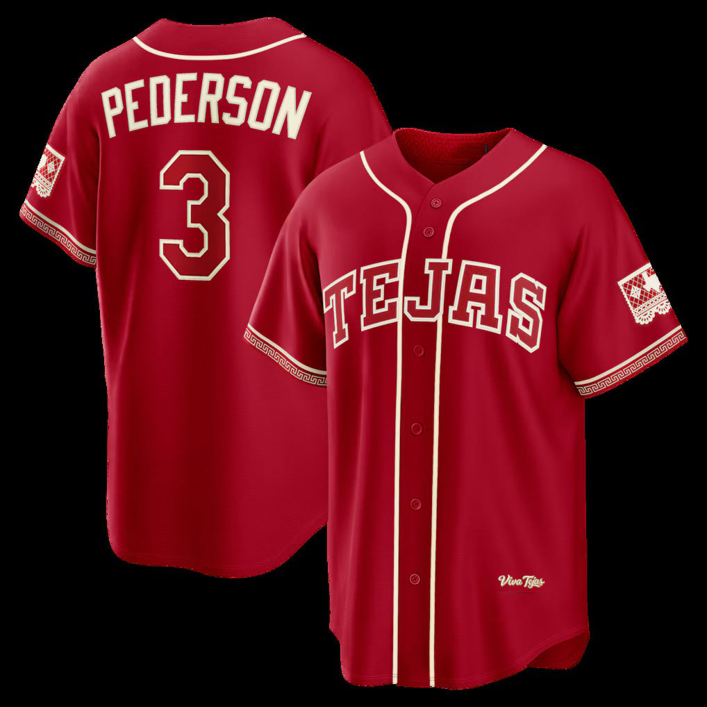 Texas Rangers #3 Joc Pederson Red 2026 City Connect Stadium Baseball Jersey