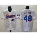 Texas Rangers #48 Jacob deGrom Number White 2024 Gold Collection Limited Cool Baseball Jersey