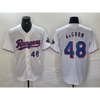 Texas Rangers #48 Jacob deGrom Number White 2024 Gold Collection Limited Cool Baseball Jersey