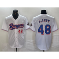Texas Rangers #48 Jacob deGrom Number White 2024 Gold Collection Limited Cool Baseball Jersey