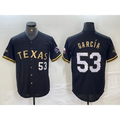 Texas Rangers #53 Adolis Garcia Black Gold Cool Base Stitched Baseball Jersey