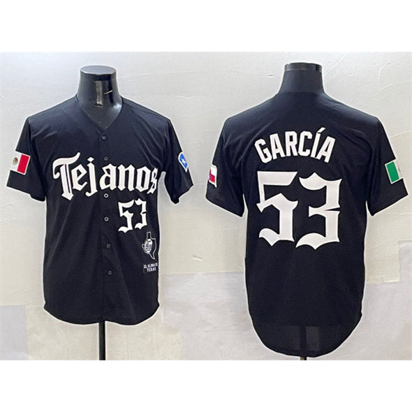 Texas Rangers #53 Adolis García Black Mexico 2025 Vapor Premier Limited Stitched Baseball Jersey
