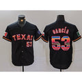 Texas Rangers #53 Adolis Garcia Black Rainbow Mexico Cool Base Stitched Baseball Jersey