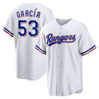 Texas Rangers #53 Adolis Garcia White Home Replica Baseball Jersey