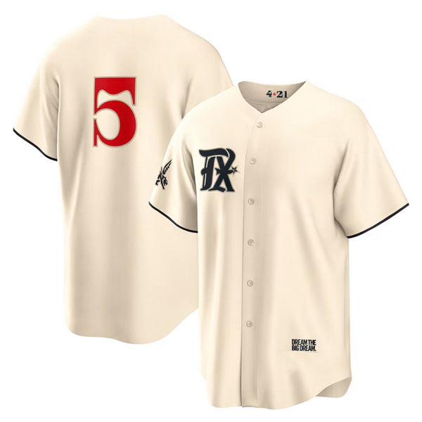 Texas Rangers #5 Corey Seager Cream 2023 City Connect Cool Base Stitched Baseball Jersey